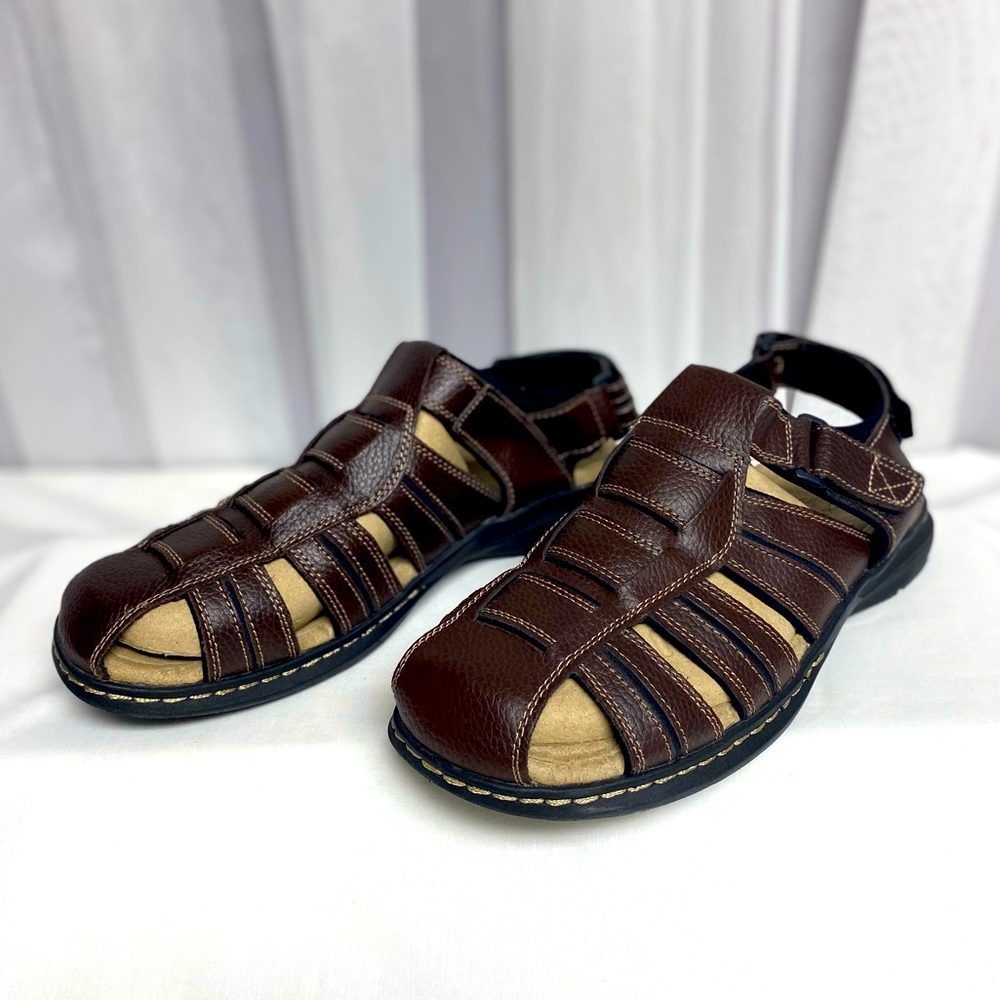 Dockers Men Leather Strap Sandals